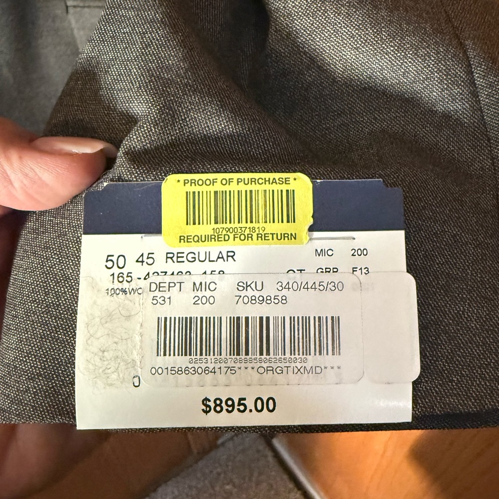 NWT Hart Schaffner Marx Chicago Classic Fit Flat Front Grey 2-Piece Suit - Picture 6 of 14